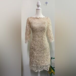 Elegant Lace Dress in Cream